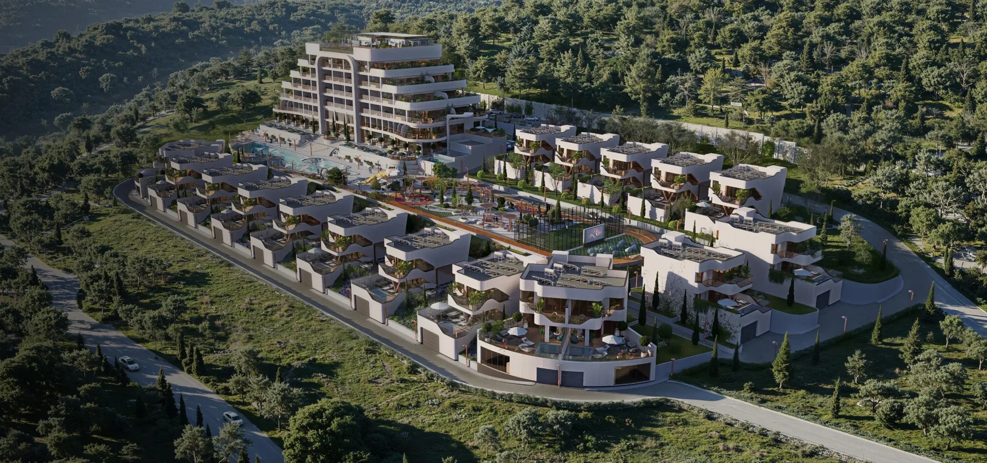 Mediva Resort — комплекс вечером